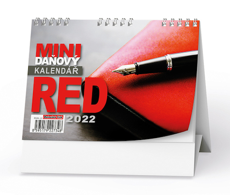 Kalendář 2022-Mini daňový RED - stolní týdenní