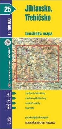 Turistická mapa-Jihlavsko, Třebíčsko-1 : 100 000