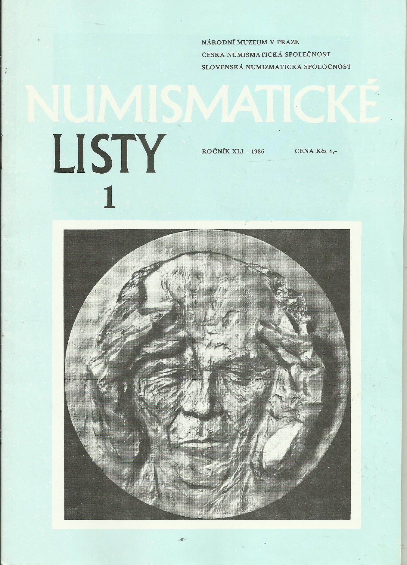 Numismatické listy 1-6/ 1986