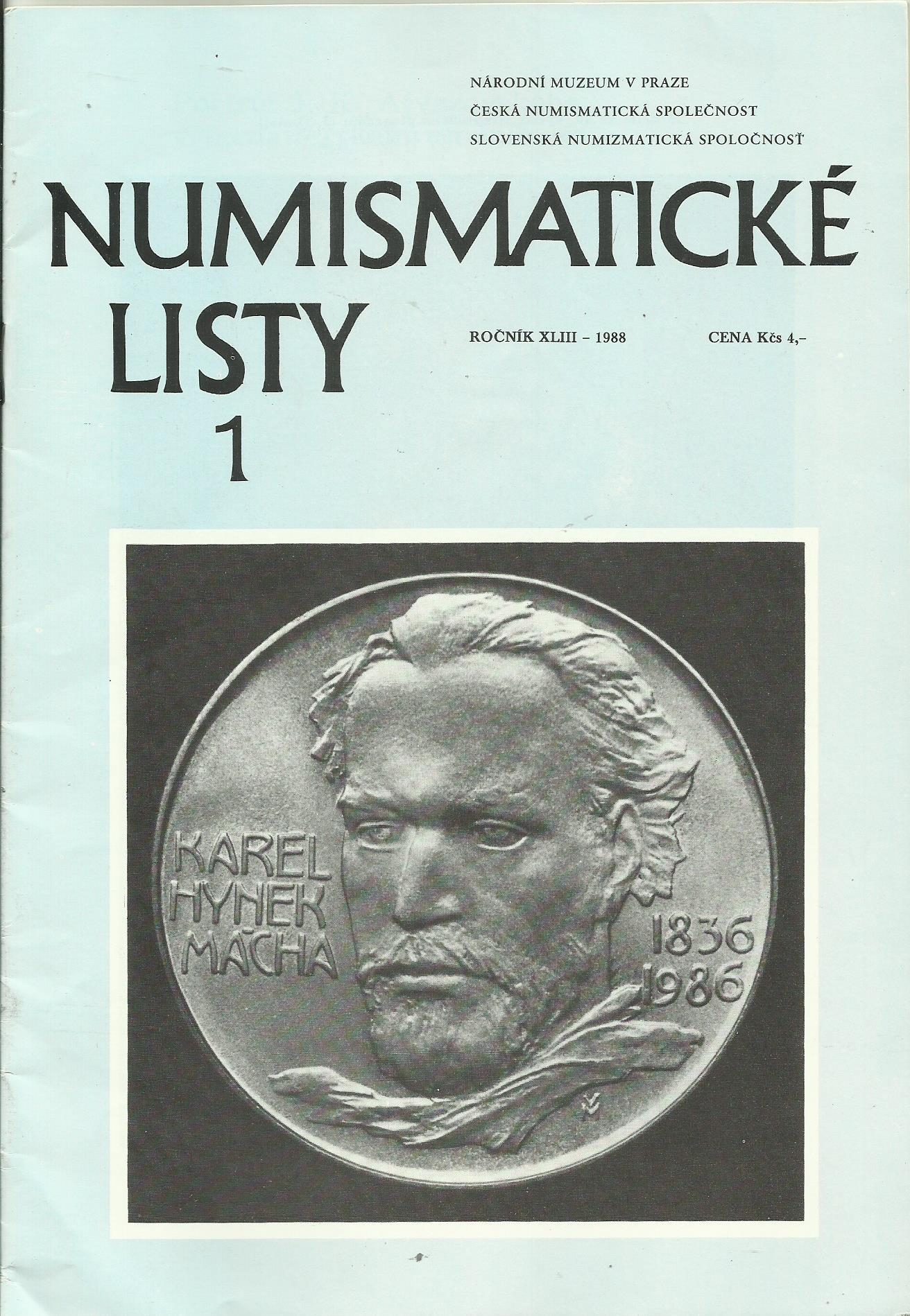 Numismatické listy 1-6/ 1988