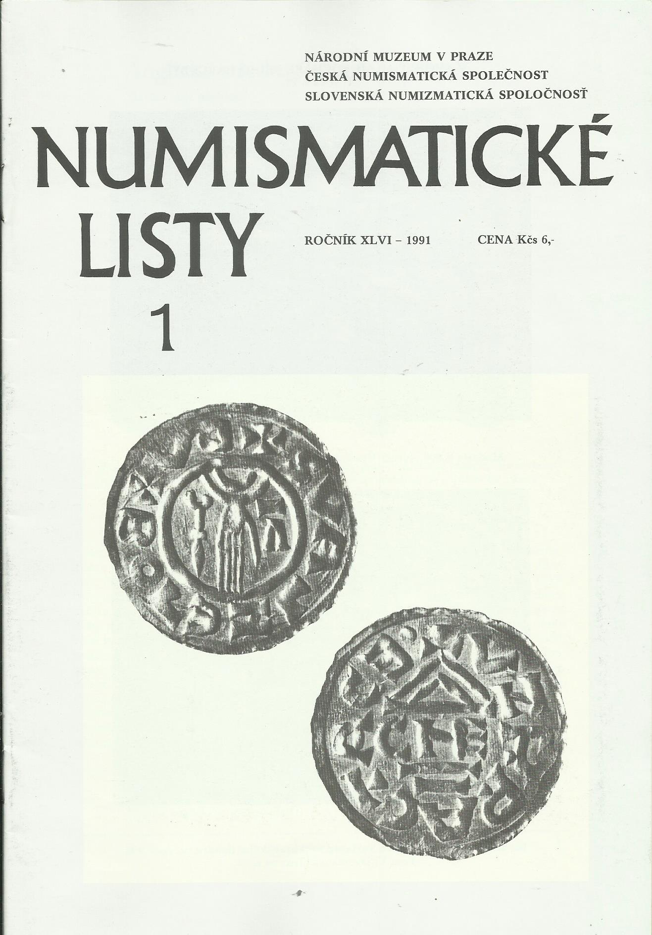 Numismatické listy 1-6/ 1991