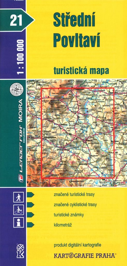 Turistická mapa 21-Střední Povltaví - 1:100 000