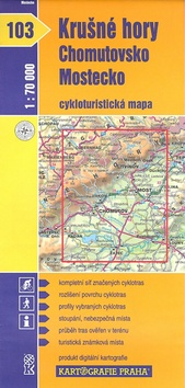 Cykloturistická mapa 103-Krušné hory, Chomutovsko, Mostecko - 1 : 70 000