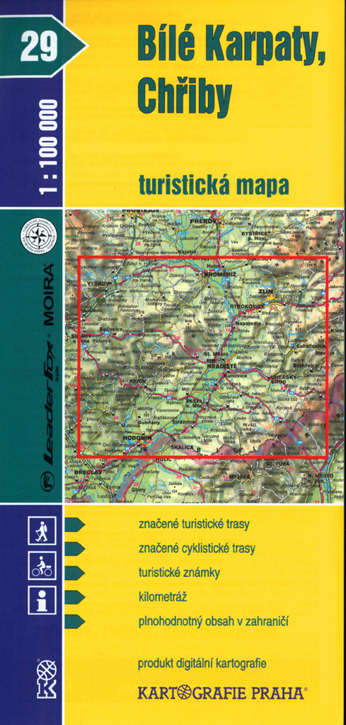 Turistická mapa 29-Bílé Karpaty, Chřiby - 1 : 100 000