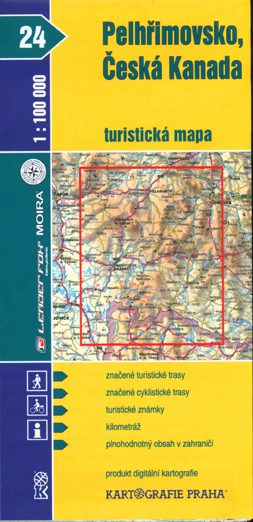 Turistická mapa 24-Pelhřimovsko, Česká Kanada - 1 : 100 000