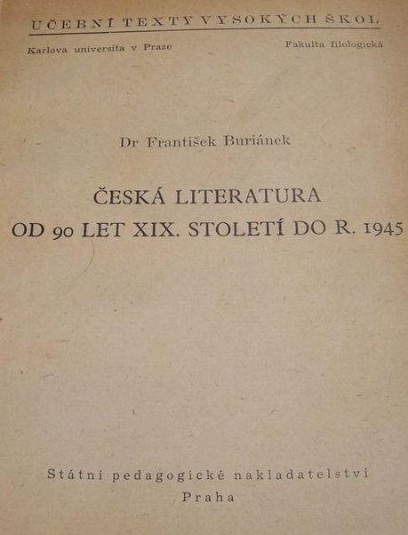 Česká literatura od 90. let XIX. století do roku 1945