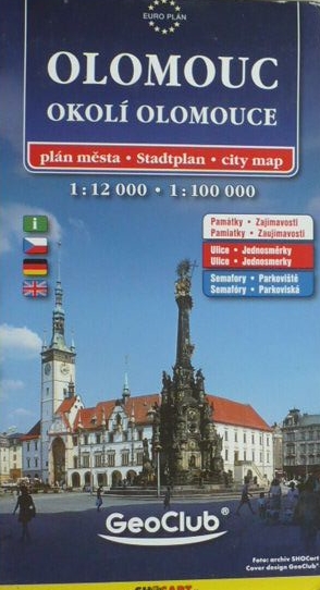 Plán města-Olomouc 1: 12 000, Okolí Olomouce 1: 100 000/ Turistická mapa
