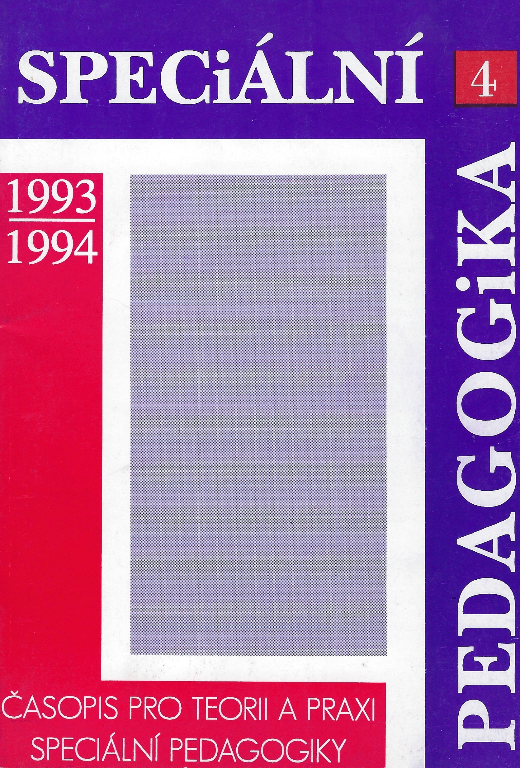 Speciální pedagogika 4-1993/1994