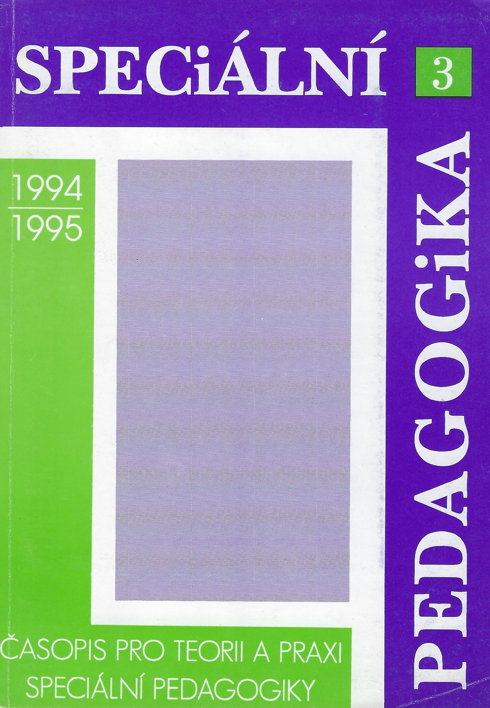 Speciální pedagogika 3-1994/1995