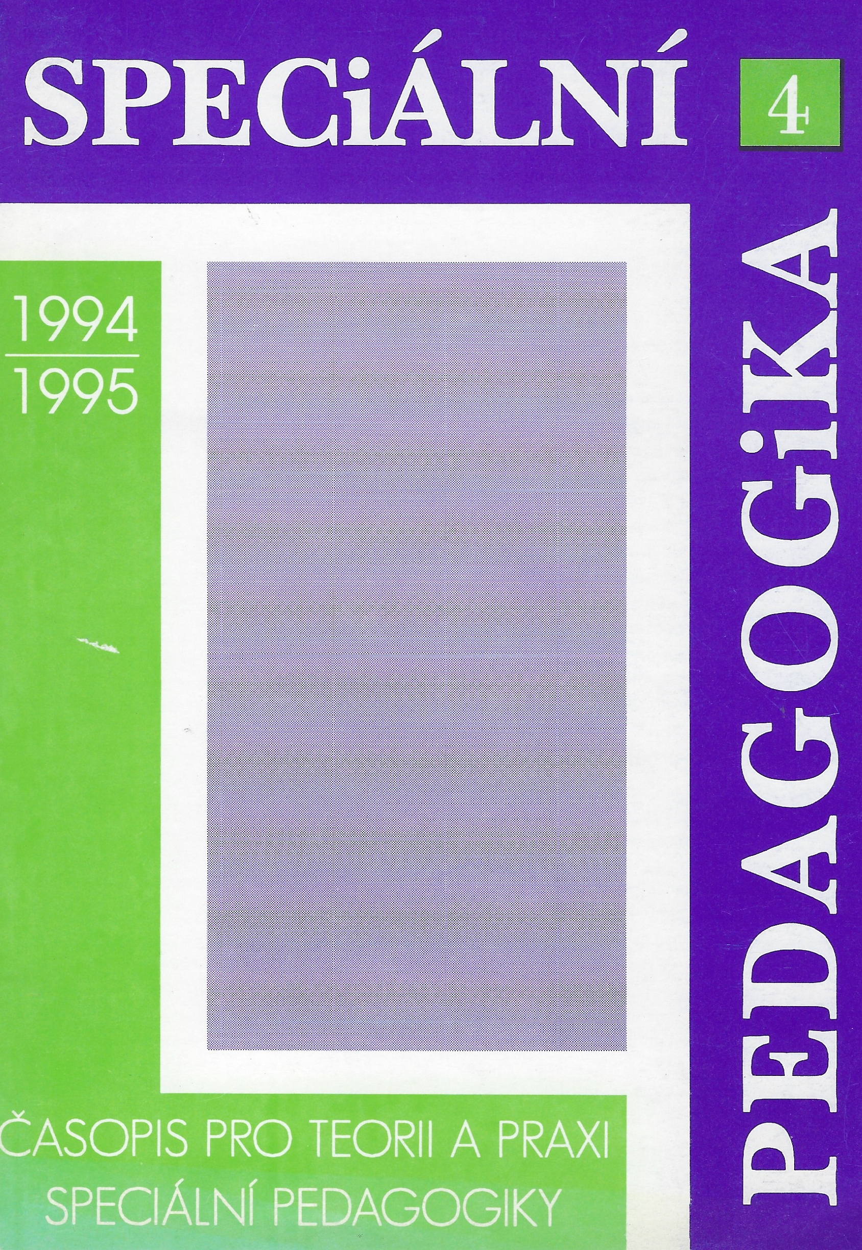 Speciální pedagogika 4-1994/1995