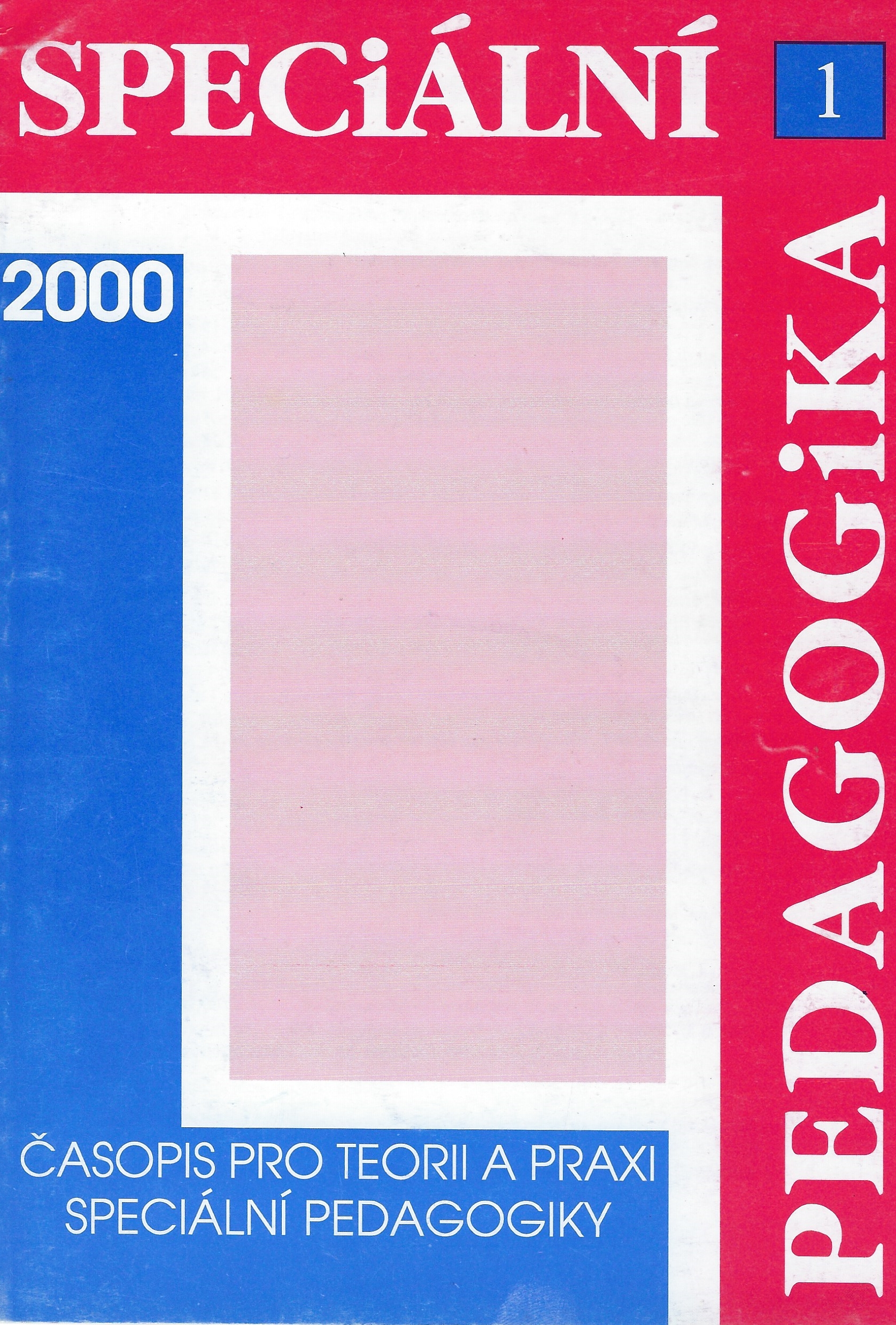 Speciální pedagogika 1/2000