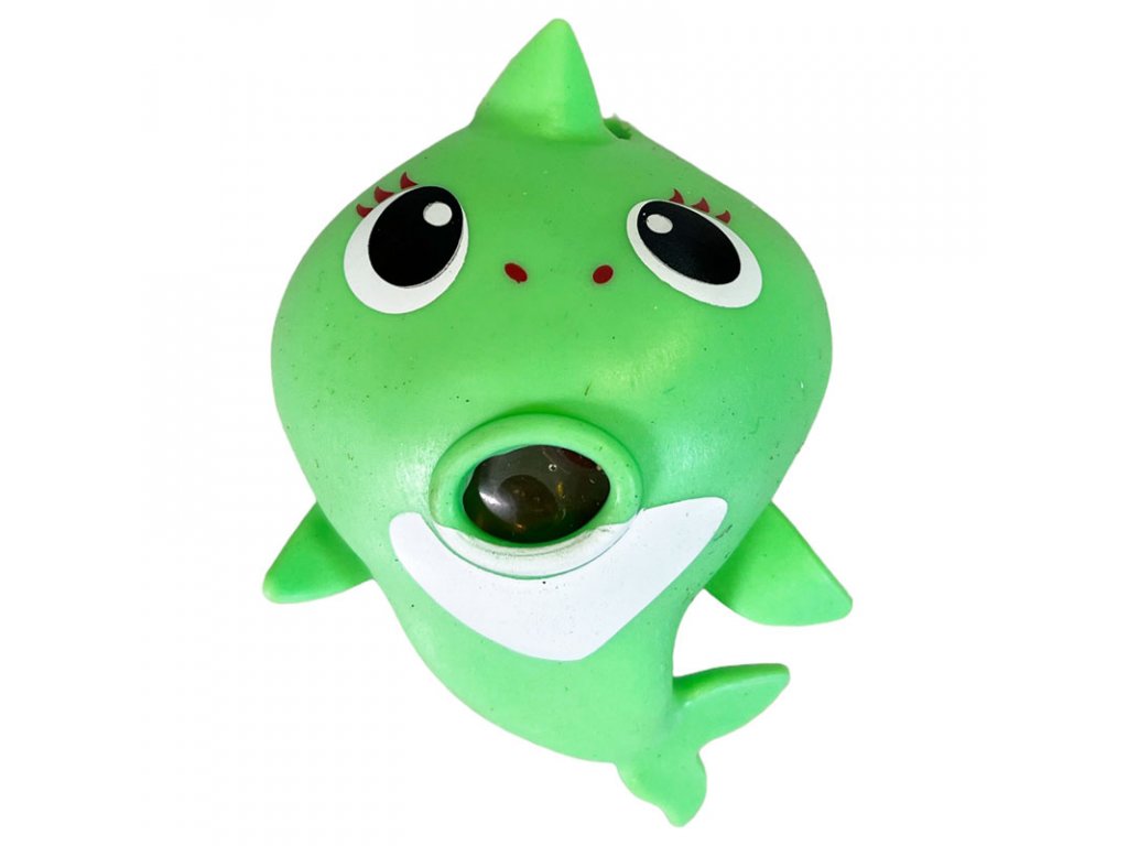 Antistresový míček-Žralok - zelený