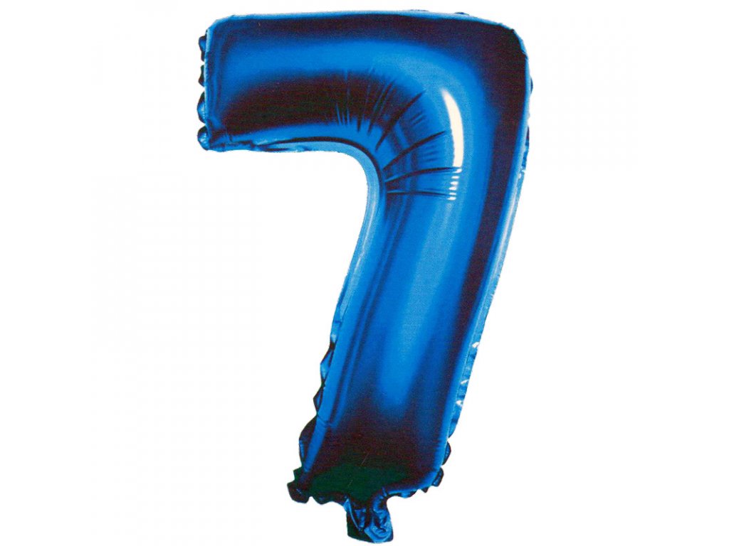 Fóliový balónek 82 cm-modrý číslo 7