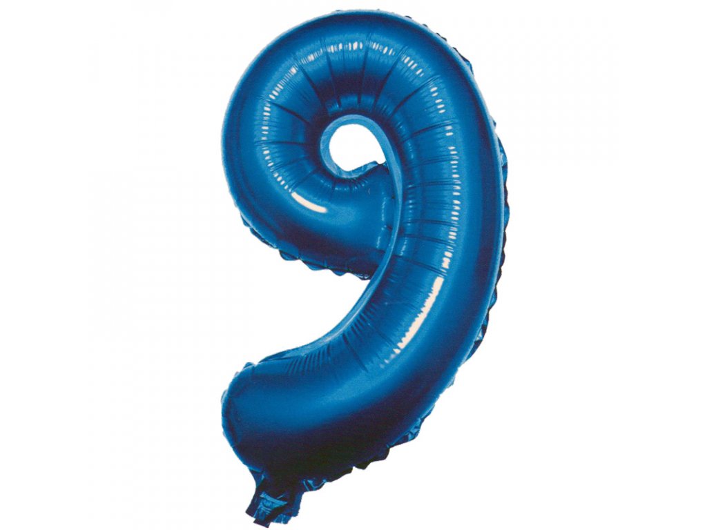 Fóliový balónek 82 cm-modrý číslo 9