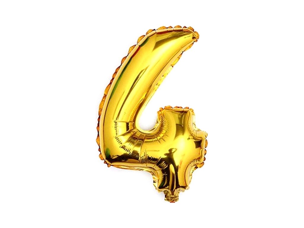 Fóliový balónek 82 cm-zlatý číslo 4