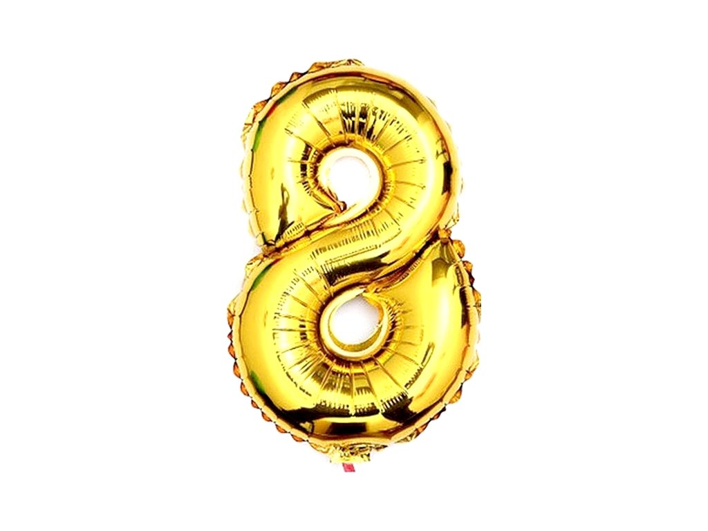Fóliový balónek 82 cm-zlatý číslo 8