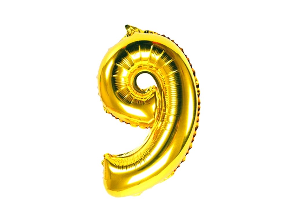 Fóliový balónek 82 cm-zlatý číslo 9