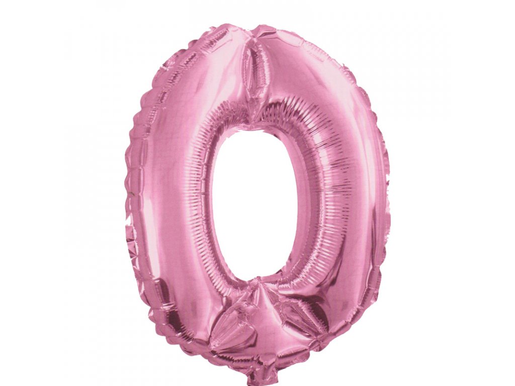 Fóliový balónek 82 cm-růžový číslo 0