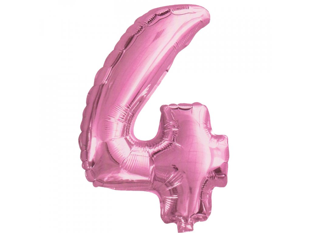Fóliový balónek 82 cm-růžový číslo 4