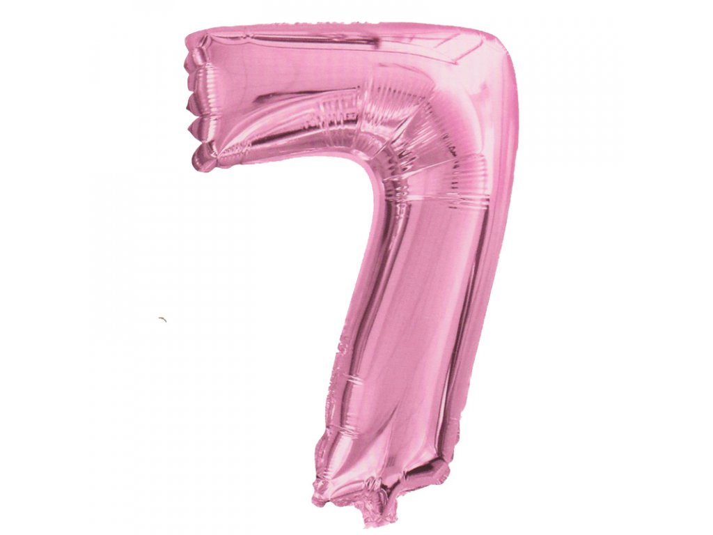 Fóliový balónek 82 cm-růžový číslo 7