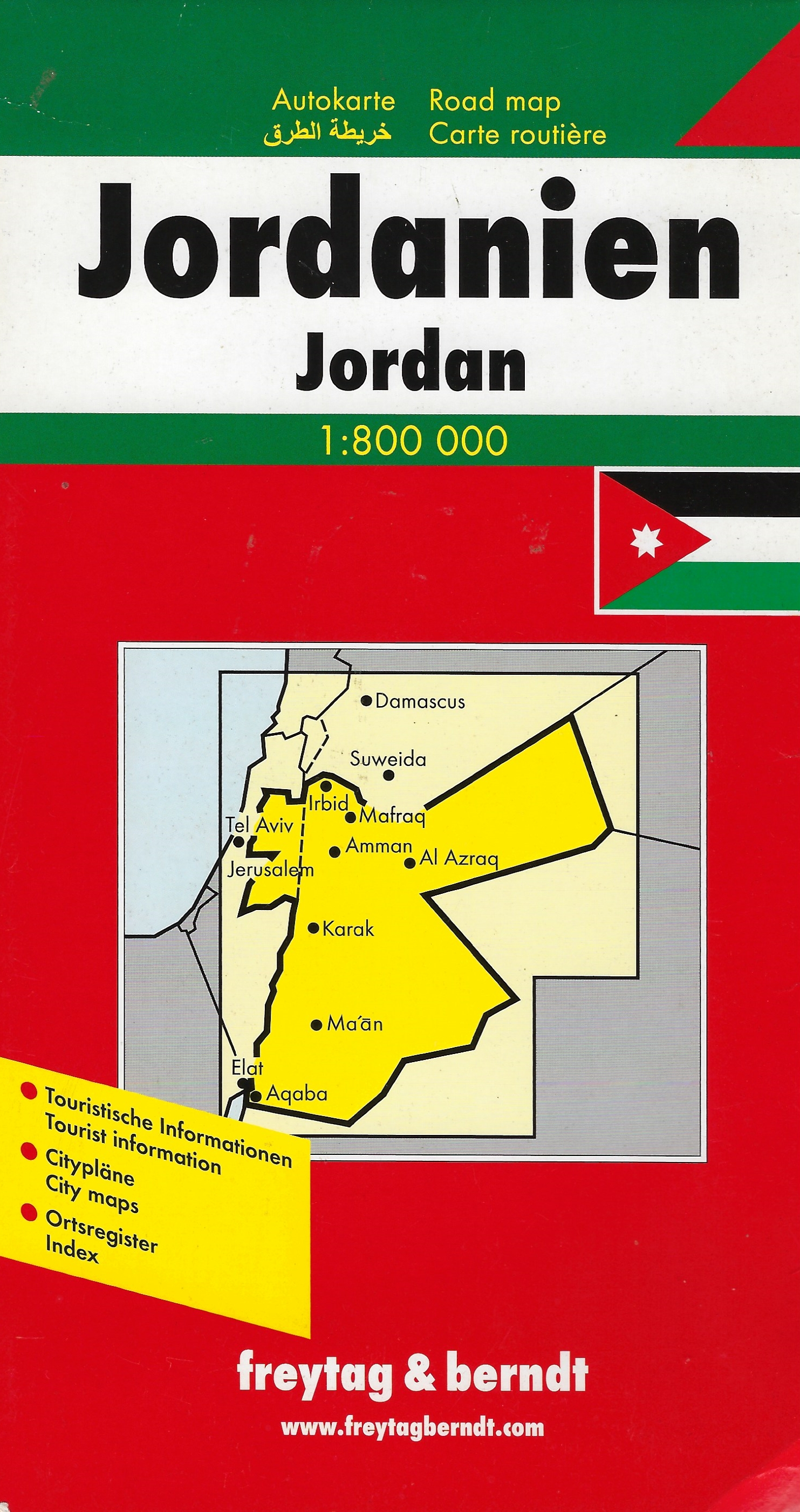 Automapa Jordanien-1 : 800 000