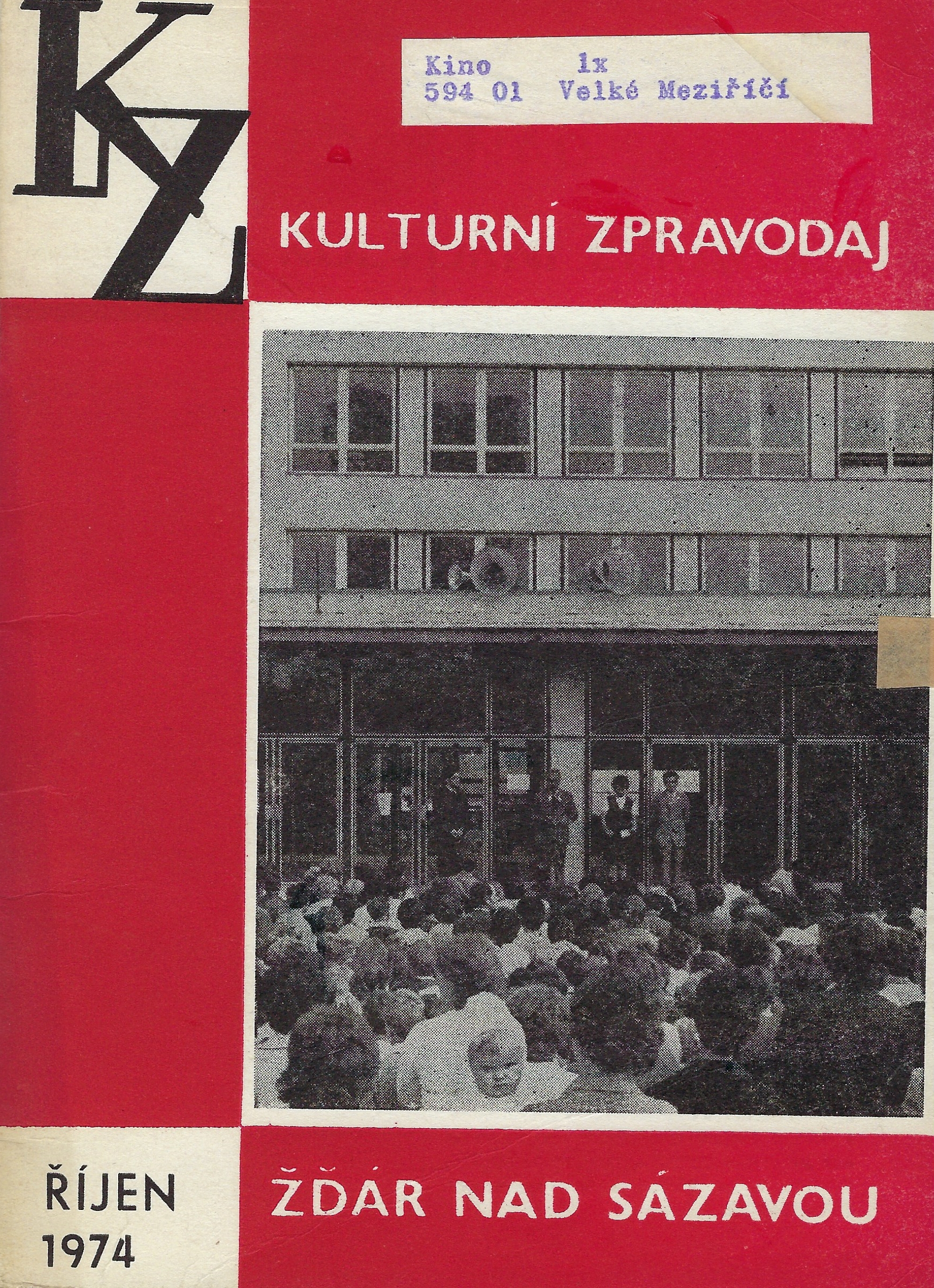 Kulturní zpravodaj Žďár nad Sázavou říjen 1974