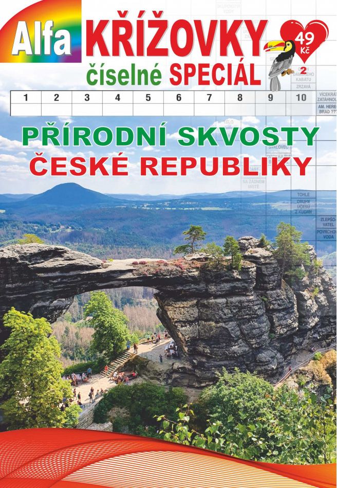 Křížovky číselné-Přírodní skvosty České republiky