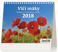 Kalendář 2018 - Vlčí máky - stolní týdenní