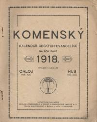 Kalendář českých evangelíků na rok páně 1918