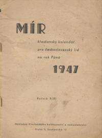 Mír-Kalendář pro československý lid 1947